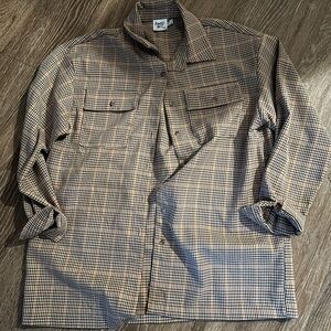 Princess Polly Brown Checkered Button Down Shirt